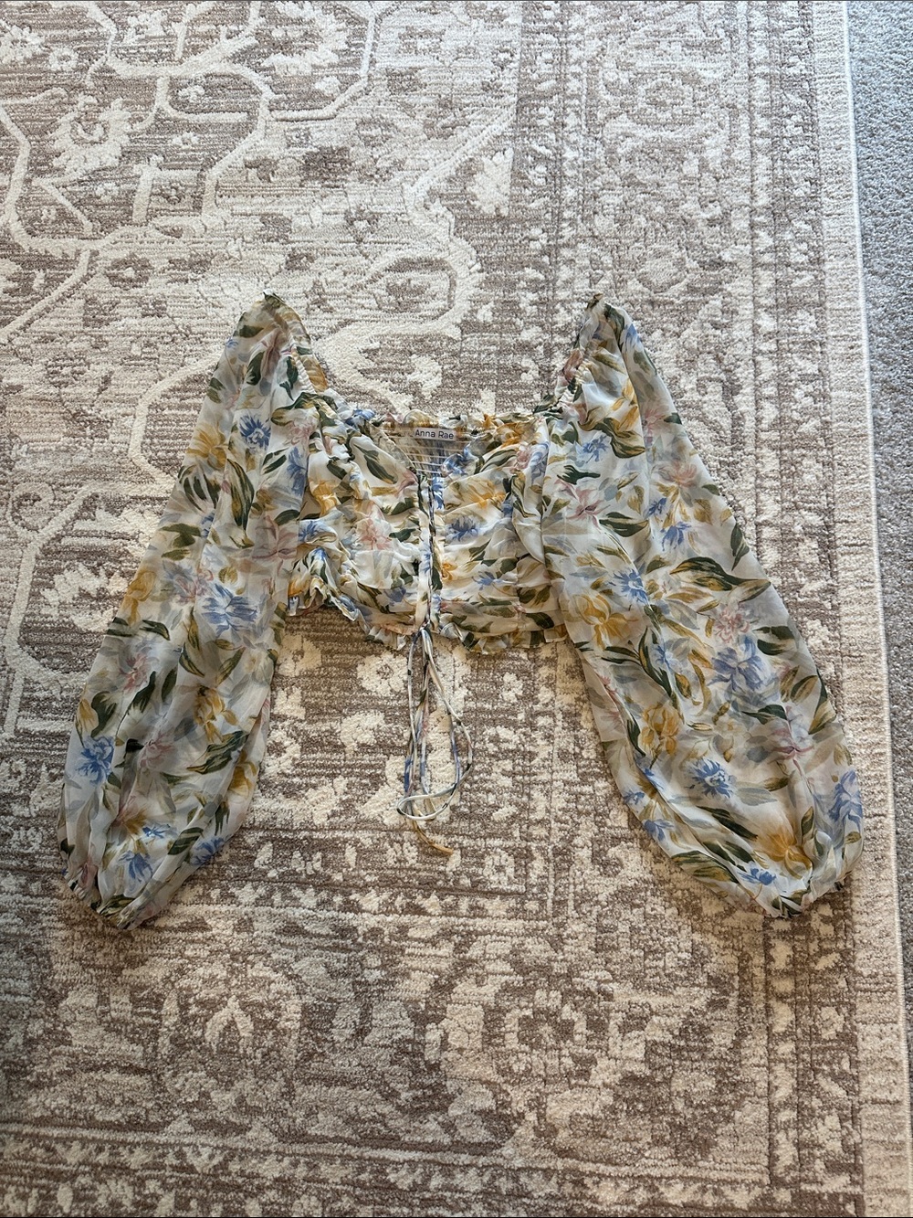 Anna Rae Flowered Corset Top - Picture 2 of 4